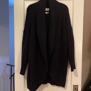 Black shawl collar cardigan